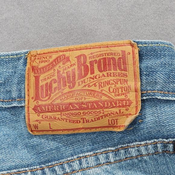 Lucky Brand Jeans Mens 36 Blue Bootcut Denim Casual Western Classic Y2K Retro - Picture 11 of 14